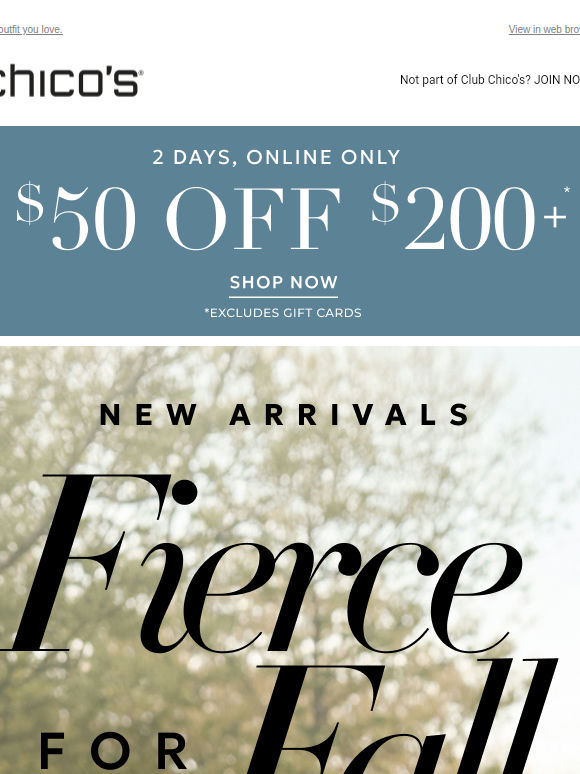 Don’t miss $50 Off + 25% Off New Arrivals