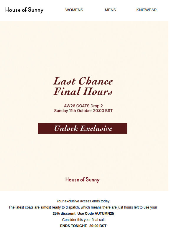LAST CHANCE AW26 DROP 2.