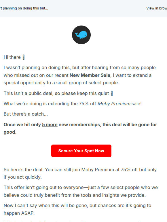 Last Chance (6 hrs left)