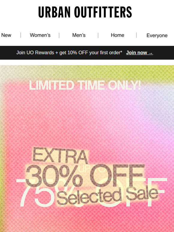 Extra 30% OFF sale: STILL ON