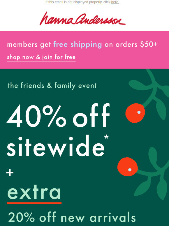 40% Off ABSOLUTELY EVERYTHING 🤝 20% Off New Arrivals!