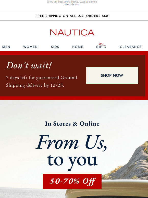 Don't wait! Get your gifts with 50-70% off!