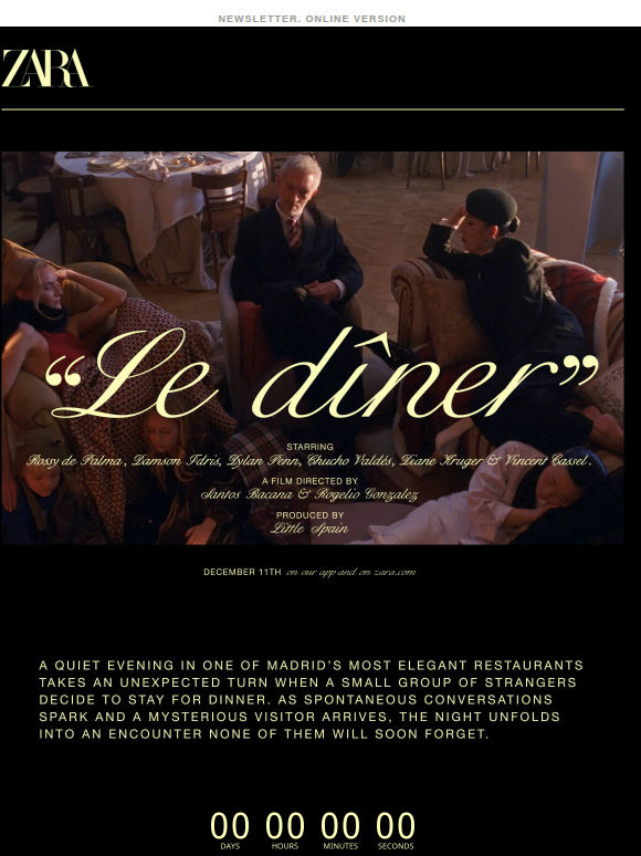 ZARA presents "Le Dîner"