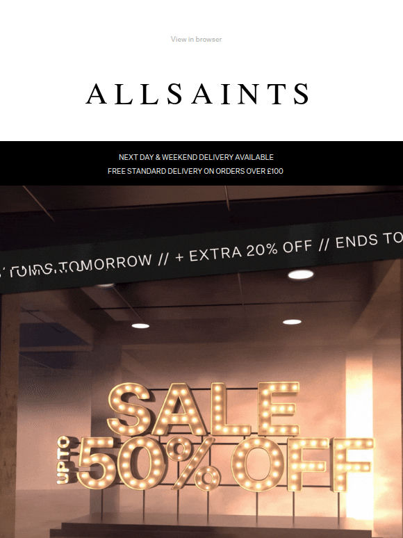 Ends Tomorrow: Extra 20% Off Sale