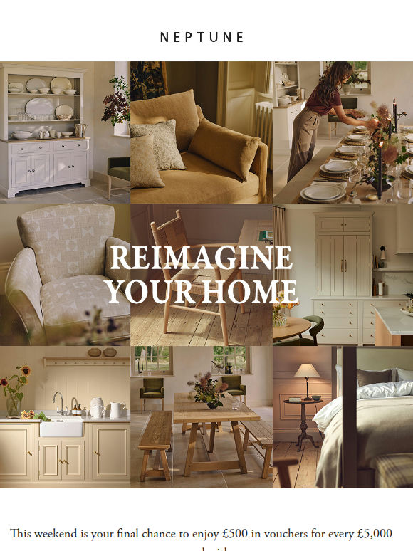 Shop now to enjoy £500 in vouchers