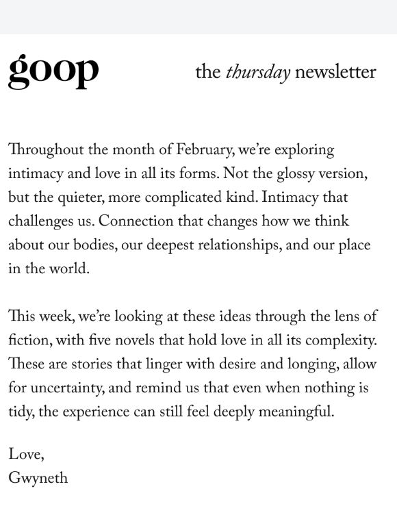 the Thursday newsletter