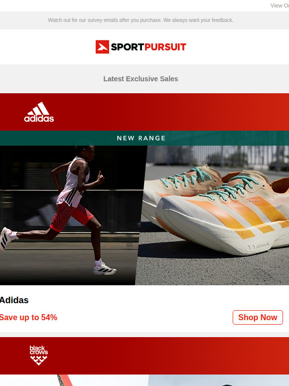 Adidas - New Range | Black Crows Clothing | Spyder Lifestyle Clothing | Deuter | Chatham  | Up to 68% Off!