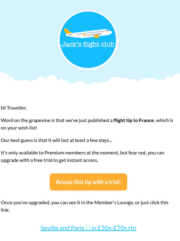 We found a flight to somewhere on your wish list 👀