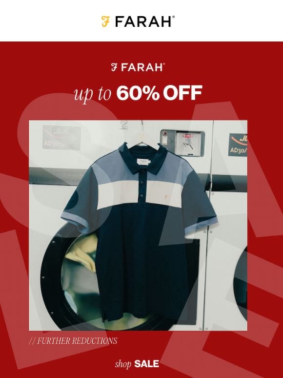 Further Reductions of Up to 60% Off Is Still On