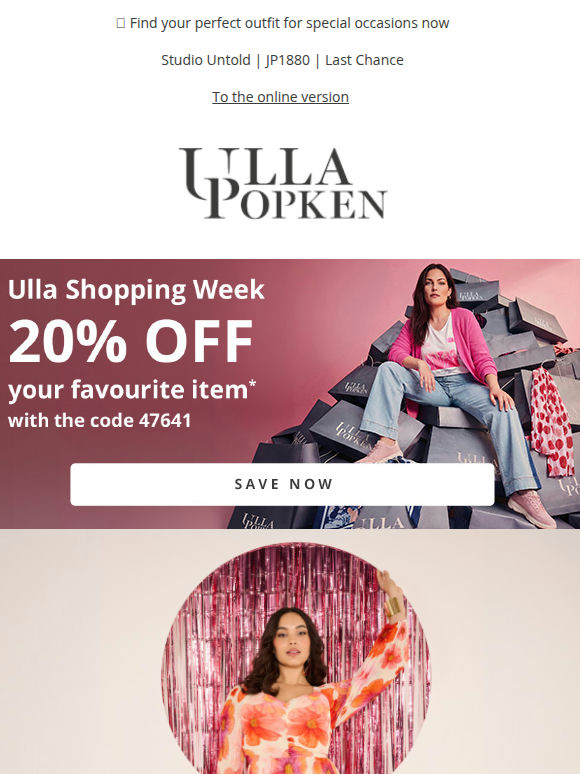 📢 It's now or never: 20% off your favourite item!