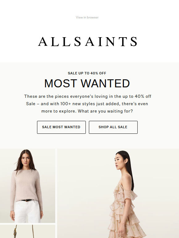 Up To 40% Off: Most Wanted