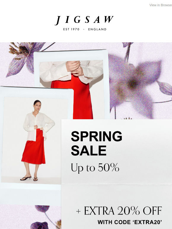 ENDS TONIGHT: 50% off + extra 20%