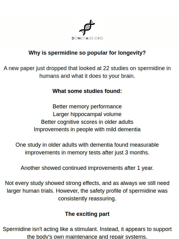 Spermidine Is Back In Stock