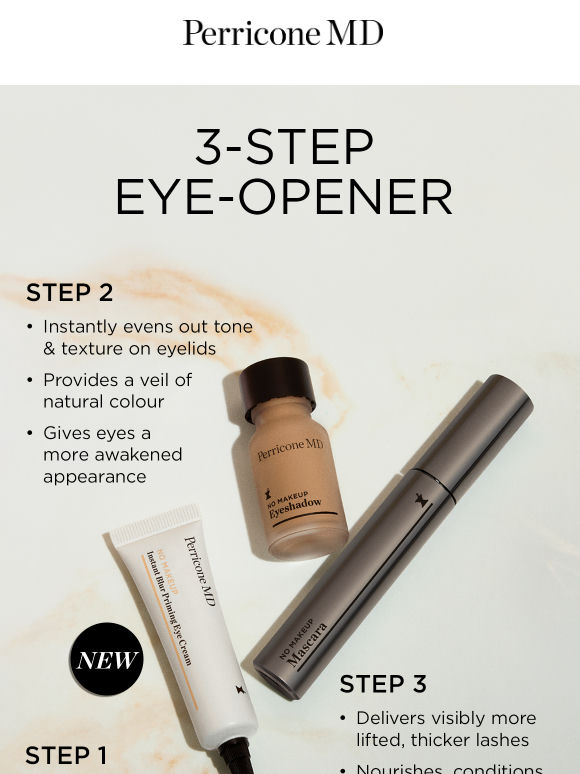 Your new 3 step eye-opener...