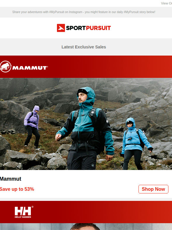 Mammut | Helly Hansen Outdoor | Vulpine Clothing | Bølger - Price Drop | Merino Underwear | Up to 75% Off!