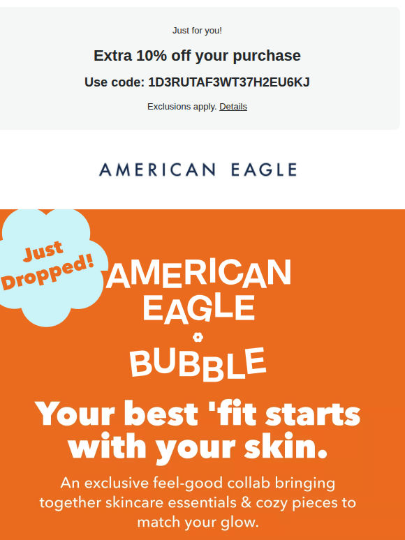 Just dropped: AE x BUBBLE🫧🧖‍♀️