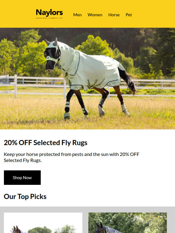 Don't Forget | 20% OFF Selected Fly Rugs