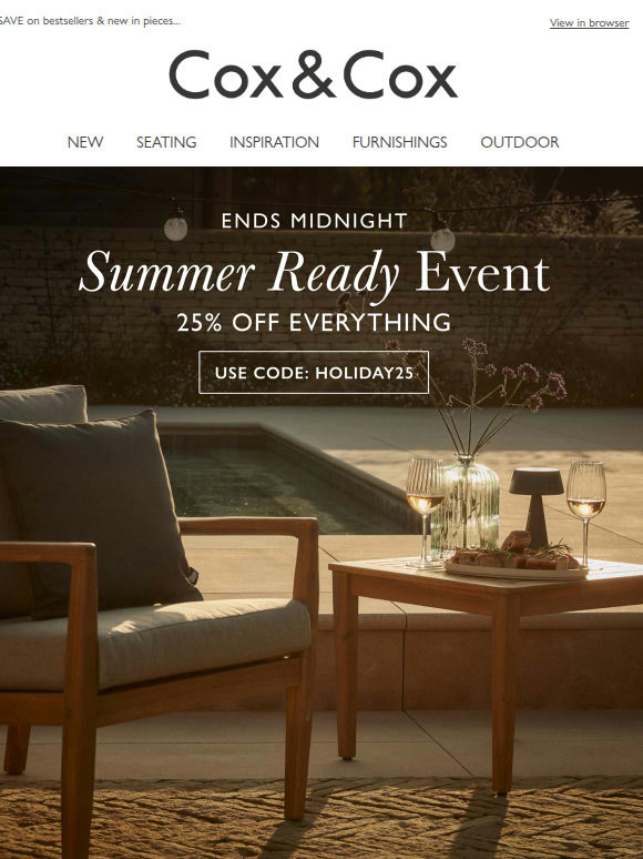 Last chance - 25% off EVERYTHING ends tonight!
