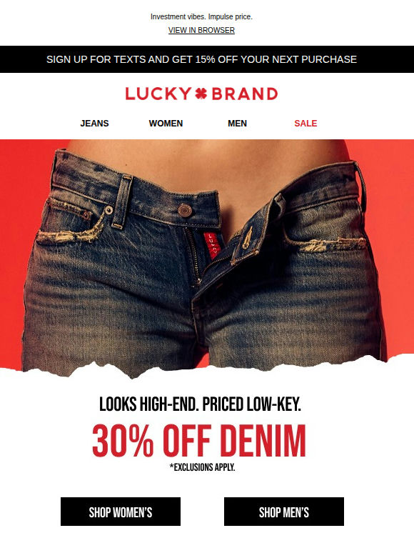 30% Off Trending Denim Is ON!