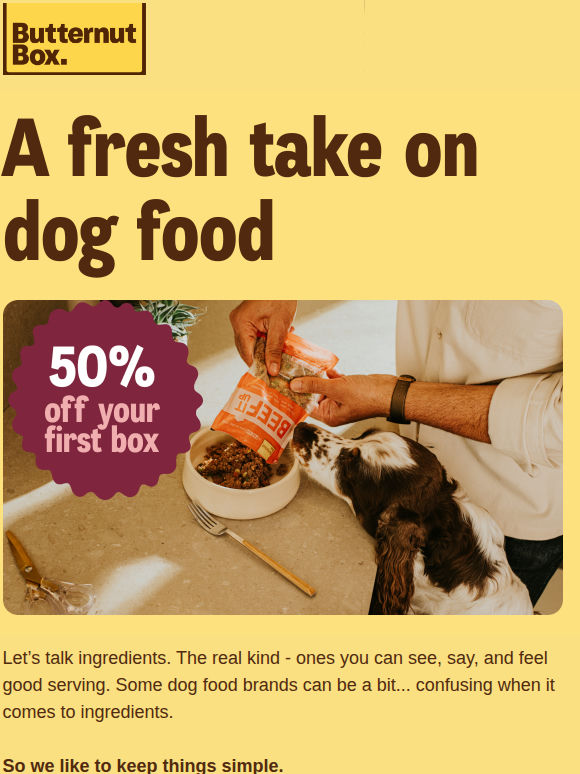 What do we mean by *FRESH* dog food?