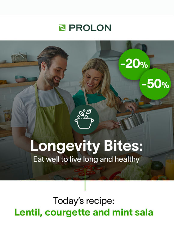🍽️ Longevity Bites: lentil, courgette and mint salad