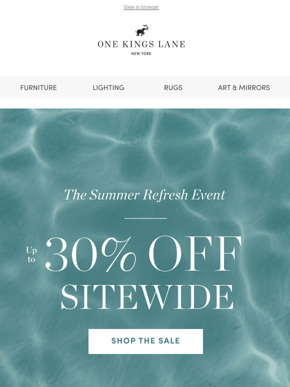 The Summer Refresh Event Starts Now — Up to 30% Off Sitewide