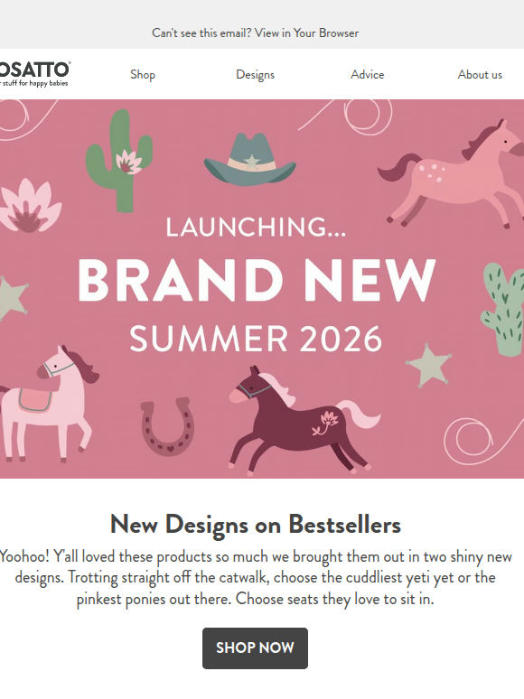 LAUNCH! Brand new season. Brand new designs.🎠🐾