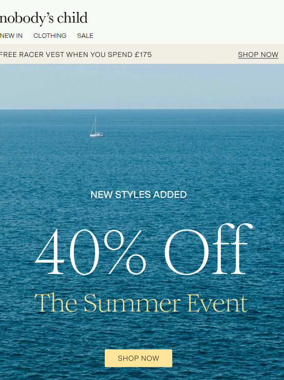 40% off: 300+ styles added