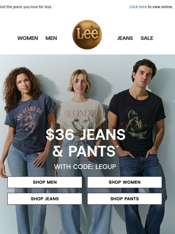 Now selling: $36 jeans and pants