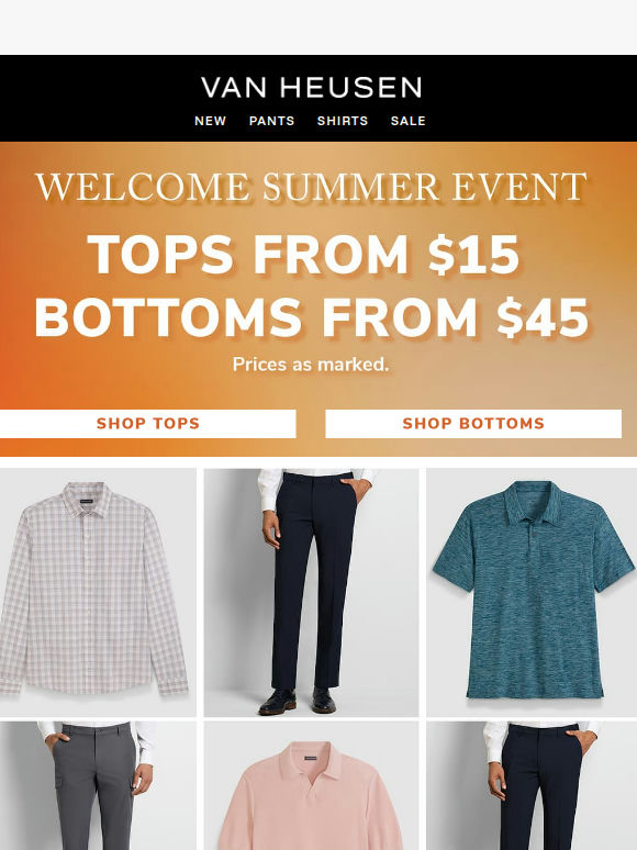 Summer polos from $15 →