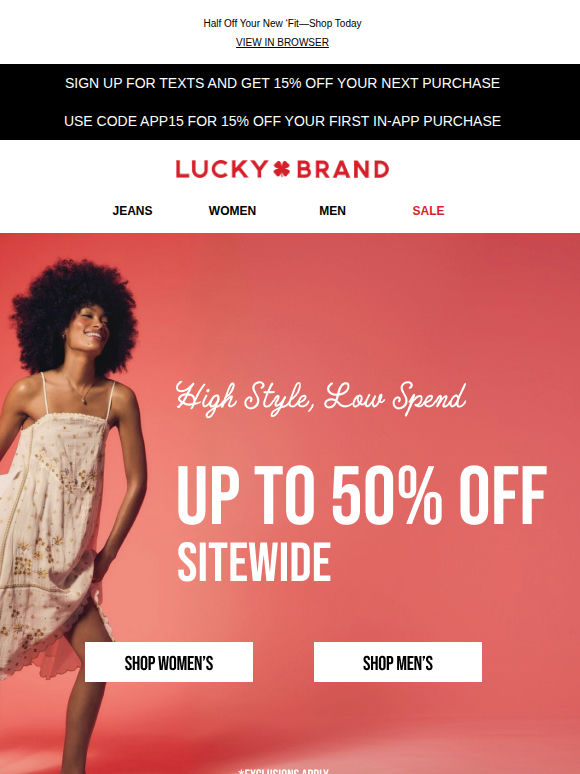 Up to 50% Off + FREE Ship Over $85