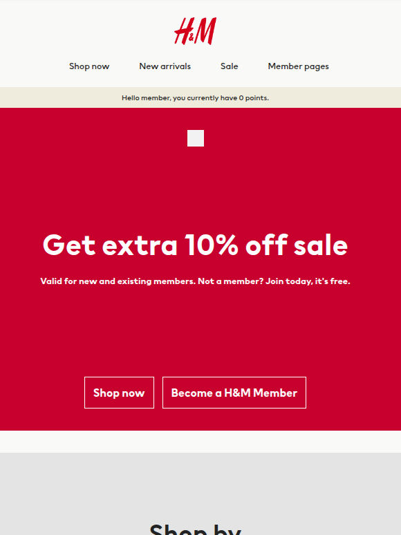 Extra 10% off sale