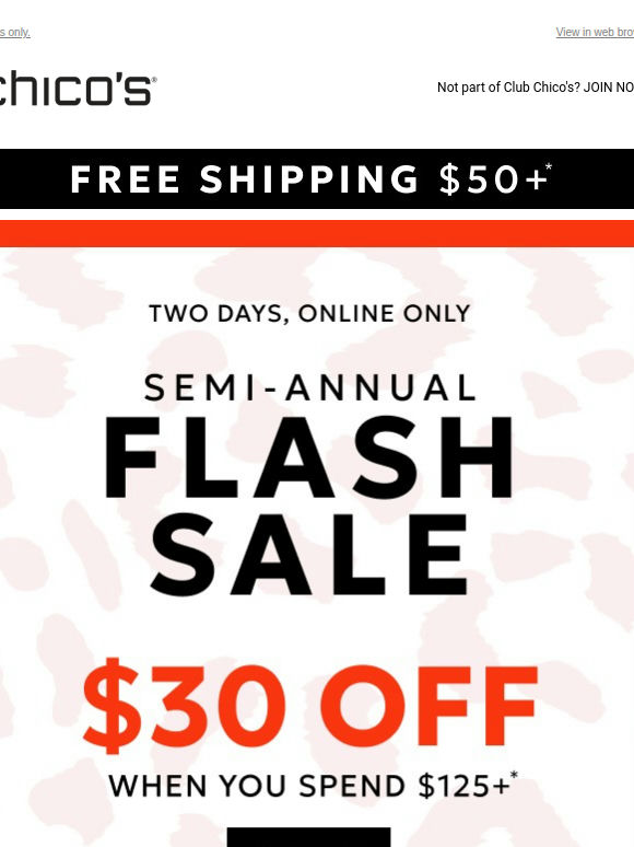 $30 off $125+* 🛍️ NEW Semi-Annual Sale styles (*excl. apply)