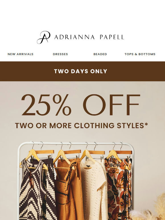 25% Off 2+ Clothing Styles 🛍️ Haul For Less