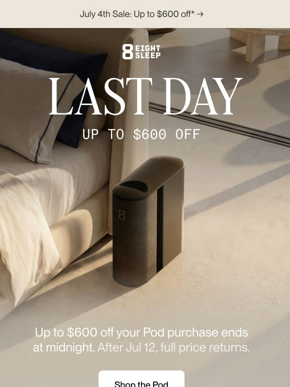 Last day: up to $600 off your Pod purchase*