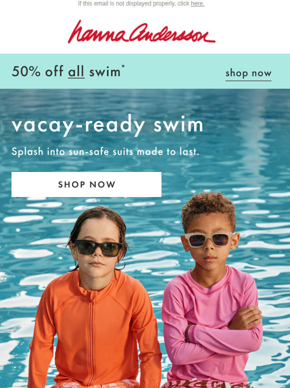 Don't Miss 50% Off ALL Swim!
