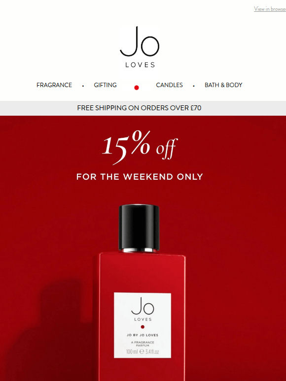 Reminder: 15% Off ends tonight