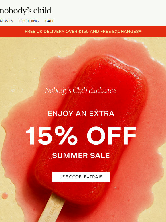 Don’t miss your 15% off sale