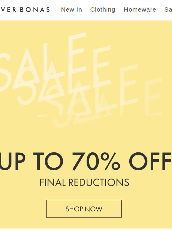 Final reductions | Up to 70% off