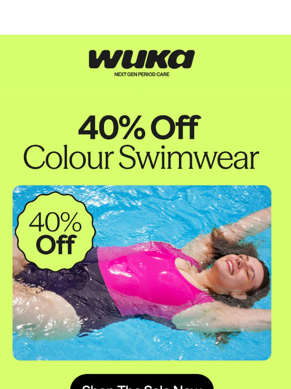 Save 40% On Colour Swimwear