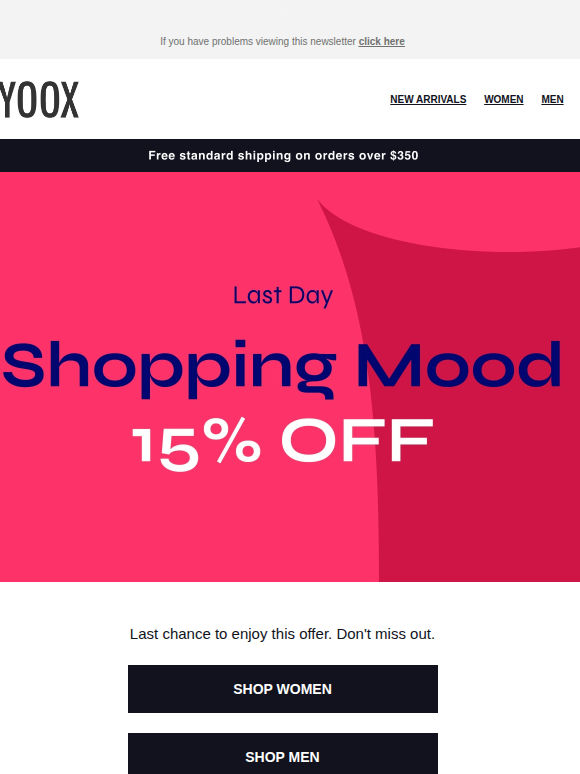 Last chance for 15% OFF