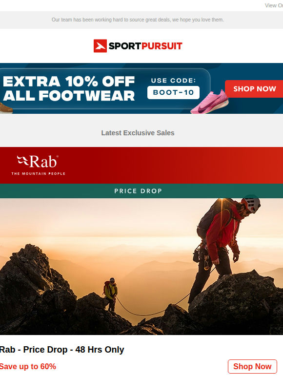 Rab - Price Drop - 48 Hrs Only | Oakley Golf | Hoka - Price Drop | Tommy Hilfiger | Odlo | Up to 68% Off!