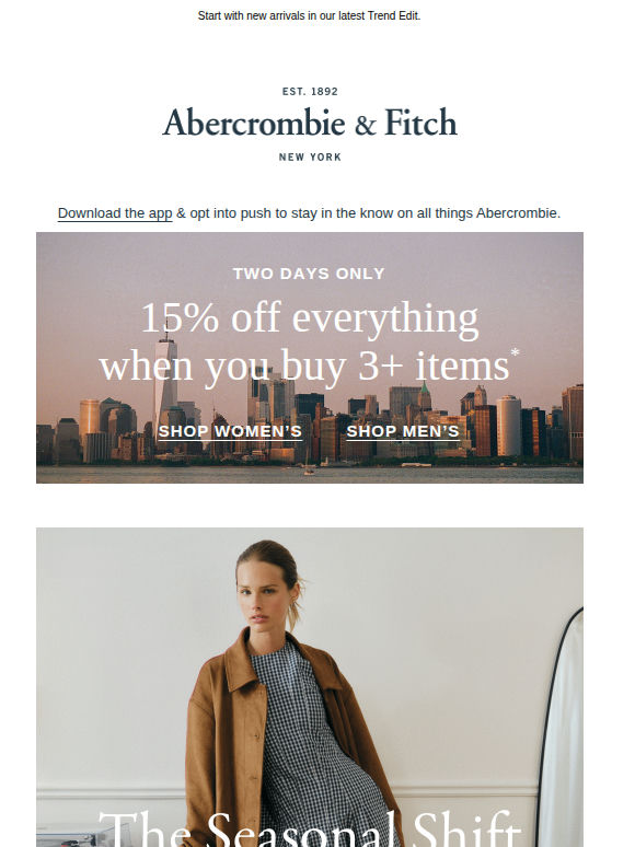 Get 15% OFF everything when you buy 3+ items.*