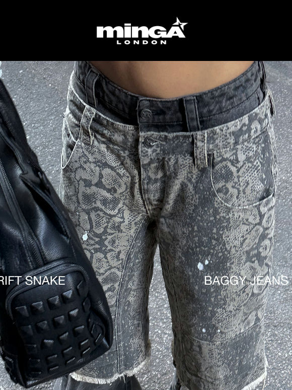 SNAKE PRINT, DOUBLE WAIST