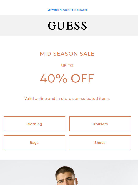 Mid Season Sale up to 40% off: your New Outfit is Here