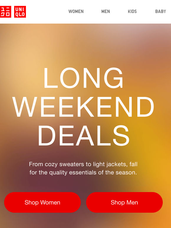 Long weekend, lower prices from $14.90