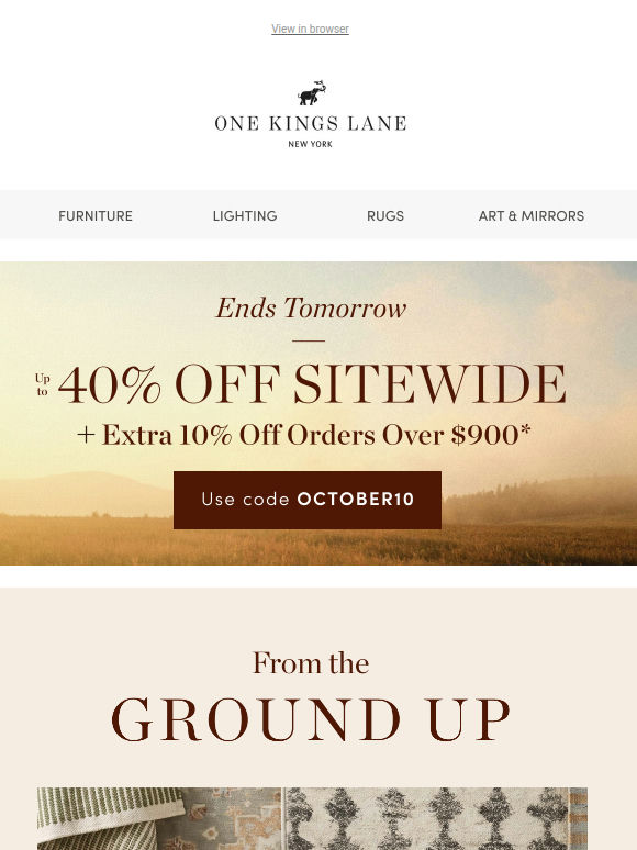 From the Ground Up — Up to 40% Off Rugs