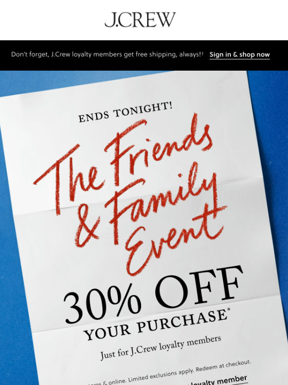 One more chance for 30% off your purchase!