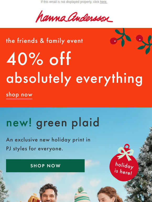 🌲 New Green Plaid + 40% Off ABSOLUTELY EVERYTHING!