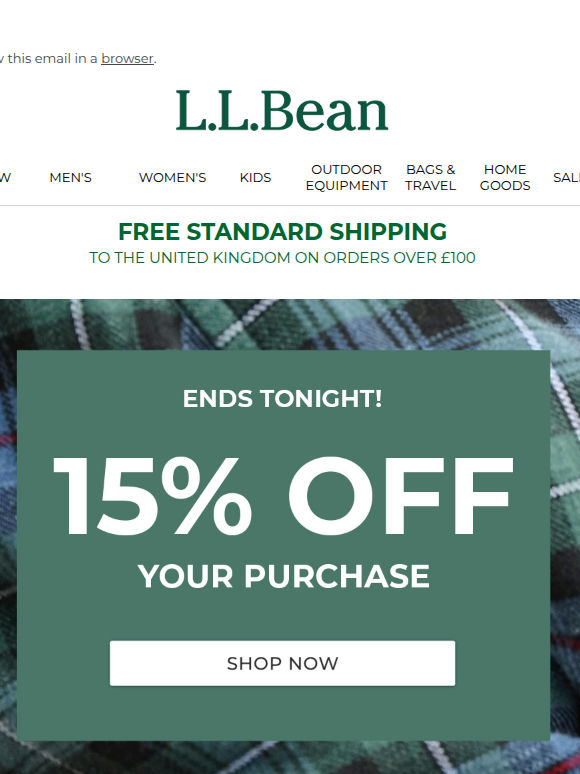 Last Call for 15% OFF Your Purchase